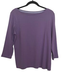 Talbots Pima Cotton Purple Top